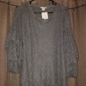 Sparkly silver shirt